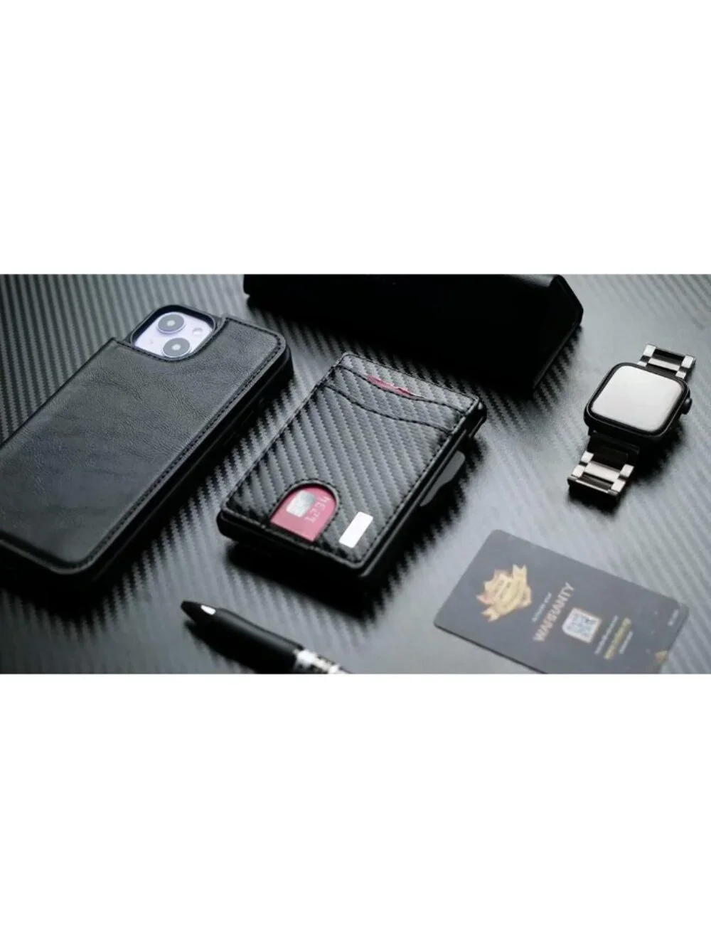 Slim Leather Wallet for Men - RFID Blocking Bifold with Money Clip & Card Slots